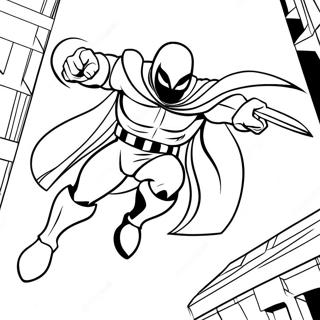 Moon Knight In Action Coloring Page 35474-28387