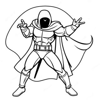 Moon Knight In Action Coloring Page 35474-28388