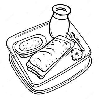 Colorful School Lunch Tray Coloring Page 35534-28438