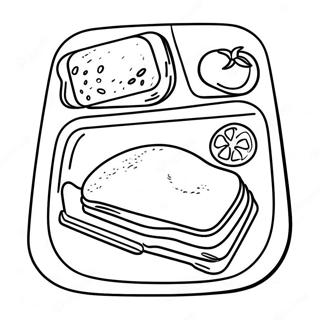 Colorful School Lunch Tray Coloring Page 35534-28439