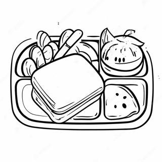 Colorful School Lunch Tray Coloring Page 35534-28440