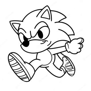 Sonic The Hedgehog Running Fast Coloring Page 35544-28445