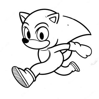 Sonic The Hedgehog Running Fast Coloring Page 35544-28446