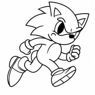 Sonic The Hedgehog Running Fast Coloring Page 35544-28447