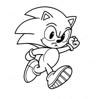 Sonic The Hedgehog Running Fast Coloring Page 35544-28448