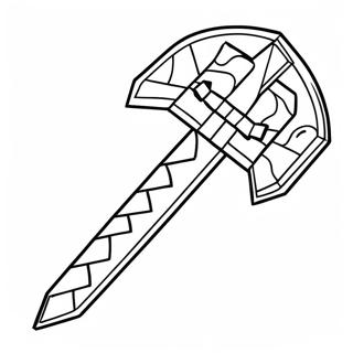 Minecraft Pickaxe Coloring Page 35563-28458