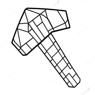 Diamond Minecraft Pickaxe Coloring Page 35564-28471