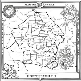 Arkansas State Map Coloring Page 35583-28474