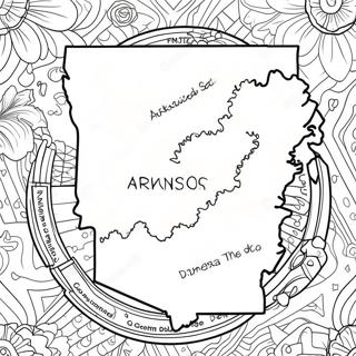 Arkansas State Map Coloring Page 35583-28475