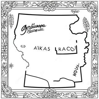 Arkansas State Map Coloring Page 35583-28476