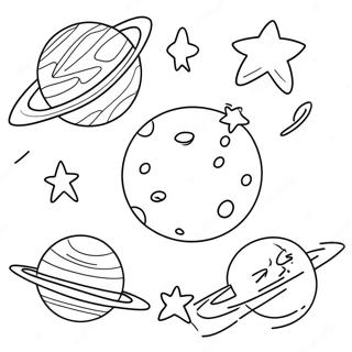 Sparkling Stars And Planets Coloring Page 35614-28502