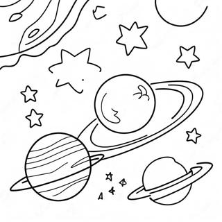 Sparkling Stars And Planets Coloring Page 35614-28503