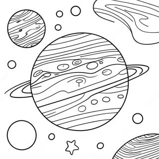 Colorful Jupiter With Moons Coloring Page 35664-28545