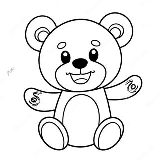 Adorable Teddy Bear With A Big Smile Coloring Page 35704-28573