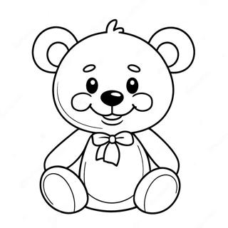 Adorable Teddy Bear With A Big Smile Coloring Page 35704-28574