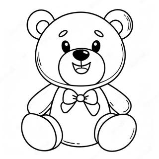 Adorable Teddy Bear With A Big Smile Coloring Page 35704-28575