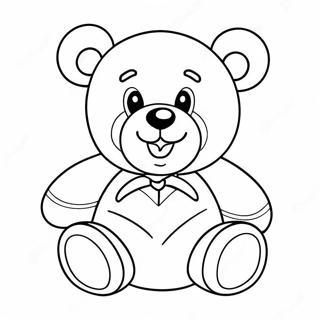 Adorable Teddy Bear With A Big Smile Coloring Page 35704-28576