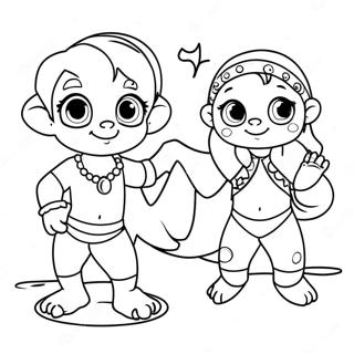 Cute Ragatha With Friends Coloring Page 35734-28597