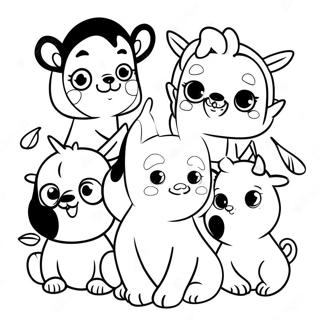 Cute Ragatha With Friends Coloring Page 35734-28598