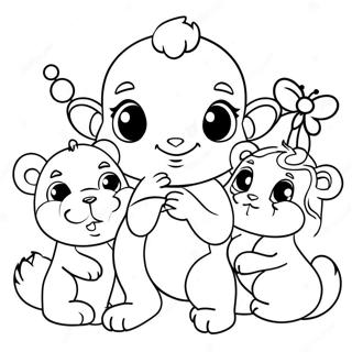 Cute Ragatha With Friends Coloring Page 35734-28599