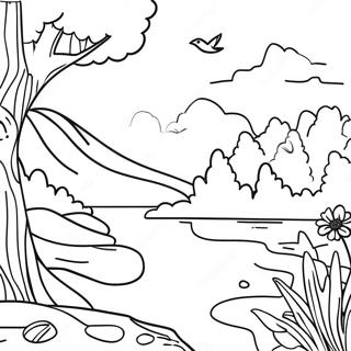 Calming Nature Scenes Coloring Page 35744-28616