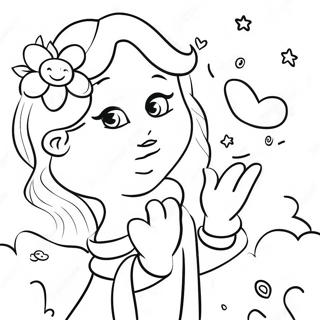 Heartwarming God Is Love Coloring Page 35754-28611