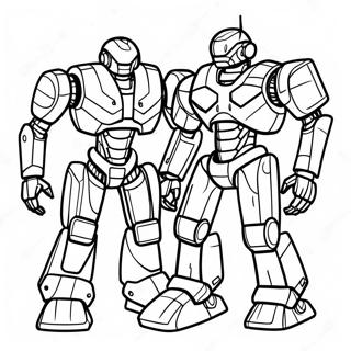 Futuristic War Robots Coloring Page 35764-28624