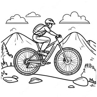 Mountain Bike Adventure Coloring Page 3577-2897