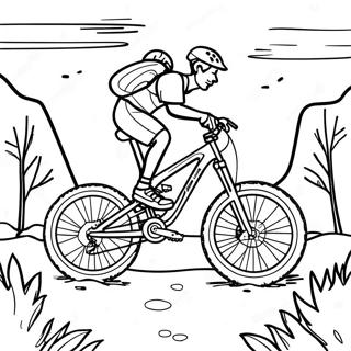 Mountain Bike Adventure Coloring Page 3577-2900