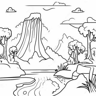 Fantasy Landscape Midjourney Coloring Page 35784-28637