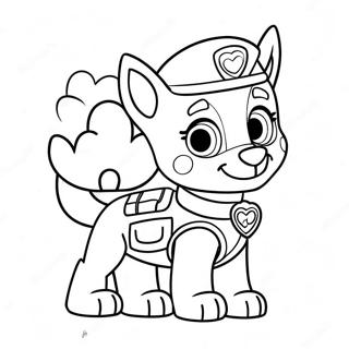 Paw Patrol Valentine Coloring Page 35793-28643