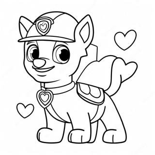 Paw Patrol Valentine Coloring Page 35793-28644