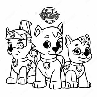 Charming Paw Patrol Characters Coloring Page 35794-28646