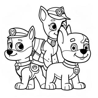 Charming Paw Patrol Characters Coloring Page 35794-28648