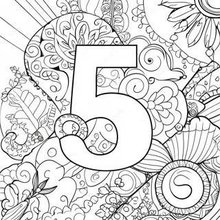 Number 5 Coloring Page 35803-28654