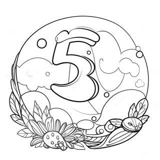 Number 5 Coloring Page 35803-28656