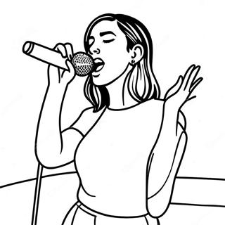 Dua Lipa Singing On Stage Coloring Page 35814-28661