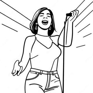 Dua Lipa Singing On Stage Coloring Page 35814-28662