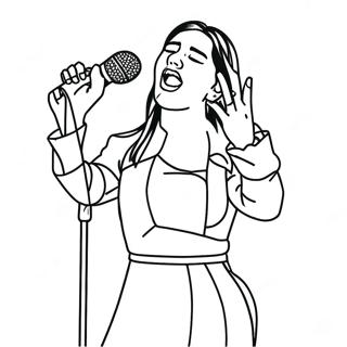 Dua Lipa Singing On Stage Coloring Page 35814-28663