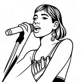 Dua Lipa Singing On Stage Coloring Page 35814-28664