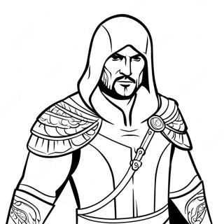 Ezio Auditore In Action Coloring Page 35854-28699