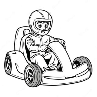 Fast Go Kart Driver Coloring Page 35874-28714