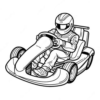 Fast Go Kart Driver Coloring Page 35874-28715