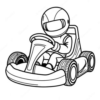 Fast Go Kart Driver Coloring Page 35874-28716