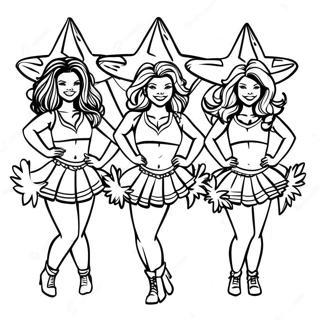 Dallas Cowboys Cheerleaders Coloring Page 35894-28726