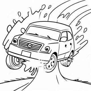 Exciting Car Crash Coloring Page 35924-28754