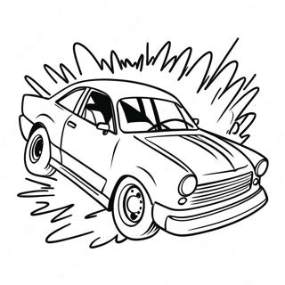 Exciting Car Crash Coloring Page 35924-28755