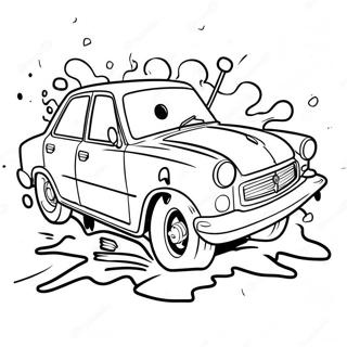 Exciting Car Crash Coloring Page 35924-28756