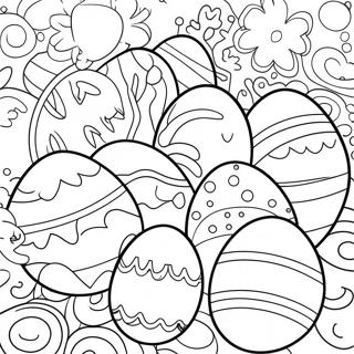 Colorful Easter Eggs Coloring Page 35933-28750