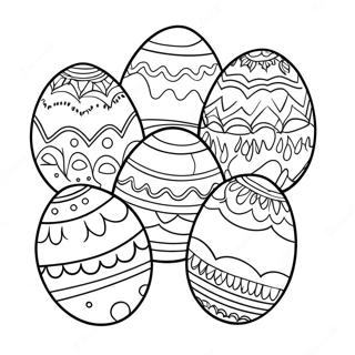 Colorful Easter Eggs Coloring Page 35933-28752